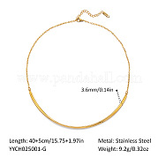 Минималистичные изогнутые ожерелья-чокеры из нержавеющей стали 304 для женщин KY3347-1