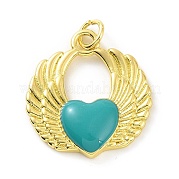 Подвески из латуни с эмалью в стойку KK-C008-14G-03