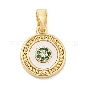 Подвески из латуни с микропаве из циркония KK-M303-01G-02