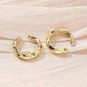 Массивные серьги-каффы из латуни с реечным покрытием для женщин EJEW-G288-14G