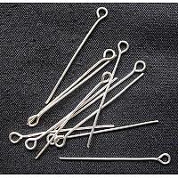 500/Gram Pkg. Stainless Stell Eye Pins for jewelry making 60mm Silver Plated