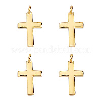 4 шт. 925 подвески-креста из стерлингового серебра&nbsp;FIND-GO0002-62B