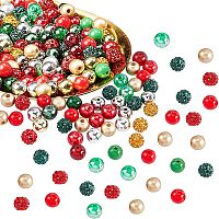 Наборы стеклянных бусин на рождественскую тематику&nbsp;ACRP-NB0001-02