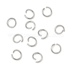 Anneaux ouverts en acier inoxydable 304, ronde, couleur inoxydable, 6x0.8mm, 20 jauge, diamètre intérieur: 4.5 mm