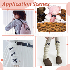 Полиэстеровые булавки с бантом&nbsp;JEWB-WH0010-89B