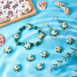 15шт фарфоровые бусины ручной работы PORC-BBC0001-01C