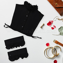 1 шт. съемная шифоновая рубашка женская с накладным воротником&nbsp;AJEW-CY0001-38B