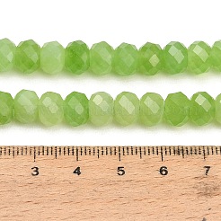 Rangs de perles de jade blanc naturel teintées et facettées&nbsp;GG-CBAE966-01A-V