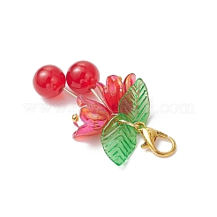 6 шт. 6-цветные подвесные украшения из стекла и акрила HJEW-JM04510