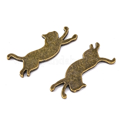 Кабошоны для котят из сплава&nbsp;LS-PALLOY-WH0072-73C-AB