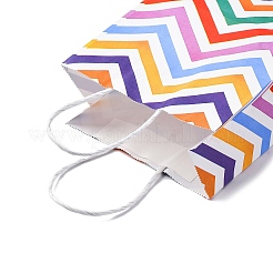 Бумажная упаковка с волнообразным принтом сумки-шопперы&nbsp;CARB-R001-01C