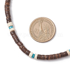 Ожерелья из натурального кокоса heishi NJEW-JN05308-01