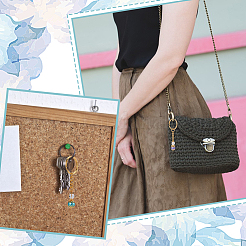 2 комплект брелок для ключей в виде ангела из стеклянных бусин и жемчуга для крещения&nbsp;KEYC-PH0001-74