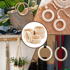 Anelli in legno di schima non finiti per accessori fai da te&nbsp;WOOD-WH0002-65C