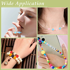 300шт 10 цвета непрозрачные акриловые бусины&nbsp;MACR-ME0001-11