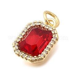 Pendentifs de verre en laiton&nbsp;KK-N289-14G-02