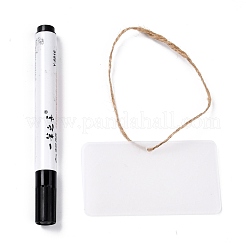 Прямоугольные прозрачные акриловые подвесные этикетки AJEW-P086-03