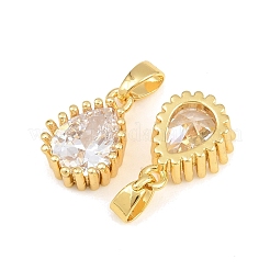 Charms in ottone zirconi a pavé di ottone&nbsp;CU-CBA9AB3-01G-03