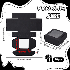 Складные креативные почтовые коробки из крафт-бумаги с видимым окном&nbsp;CON-WH0113-08B-01