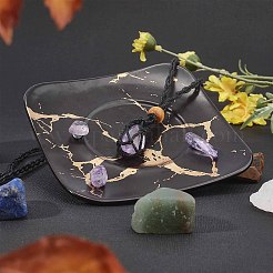 Регулируемый плетеный вощеный шнур для изготовления колье в макраме MAK-WH0008-02B