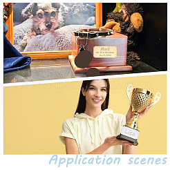 20 шт. 2-х цветные самоклеящиеся визитные карточки из нержавеющей стали 201&nbsp;AJEW-UN0002-30B