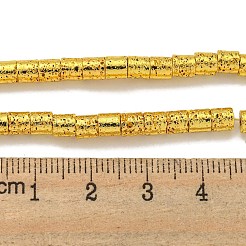Fili di perle di roccia lavica naturale elettrodeposta&nbsp;G-I360-J01-01