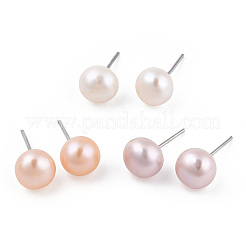 Натуральный жемчуг серьги PEAR-N020-07C