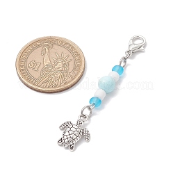 Подвеска с подвесками и стеклянными бусинами на морскую тематику&nbsp;HJEW-JM03156-01