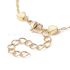 Изготовление браслета из латуни с сердечком&nbsp;AJEW-JB01150-05