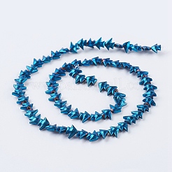 Pvd vuoto placcatura elettrodeposizione fili di perle di ematite sintetica non magnetica&nbsp;G-F534-G03
