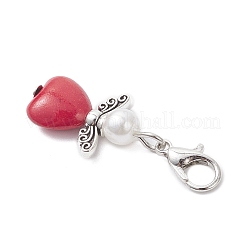 Pendentifs de turquoise synthétique&nbsp;HJEW-JM04017-02