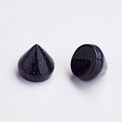 合成ブルーゴールドストーン青金砂石カボション  コーン  10~11x10~11mm&nbsp;G-P287-B02
