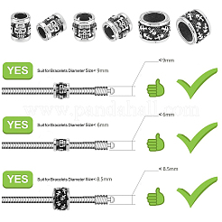 9 шт. 3 стиля хэллоуин бусины из нержавеющей стали&nbsp;STAS-UN0059-63