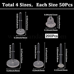Плоские круглые серьги-гвоздики из пластика/смолы&nbsp;KY-SP0001-46