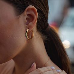 Серьги-кольца из латуни с эмалью FS-WG7714F-01