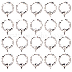 24 шт. фурнитура для сережек-колец из нержавеющей стали 304&nbsp;FIND-SC0017-16B