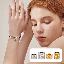 16 шт. 4 стиля ионного покрытия (IP) 304 нержавеющая сталь европейские бусины STAS-UN0061-08