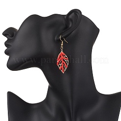 Серьги-подвески из стеклянных бусин ручной работы&nbsp;EJEW-MZ00563-02