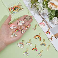 24 pz 12 stili lega smalto arcobaleno ciondolo decorazioni&nbsp;HJEW-PH02481