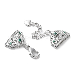 Удлинитель цепи из латуни с микропаве из циркония и стеклом KK-G474-10P-01