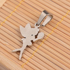 Ожерелье фея фурнитура 304 нержавеющая сталь стразы подвески шармы&nbsp;LS-STAS-I036-17