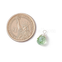 真鍮とガラスのペンダント  苺  ミックスカラー  14x8mm  穴：1.6mm&nbsp;PALLOY-JF03369-02
