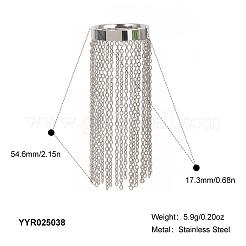 Кольца из нержавеющей стали с преувеличенной бахромой и простой цепочкой с кисточками для женщин EO0364
