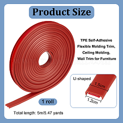 Selbstklebende flexible Formteile aus TPE&nbsp;DIY-WH0578-82A-02