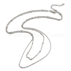 Латунные двухслойные ожерелья&nbsp;NJEW-D302-51P