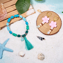 4 нитка 4 вида бусин из полимерной глины ручной работы CLAY-CW0001-04