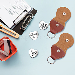 1 набор памятных монет из нержавеющей стали в форме сердца с двусторонней гравировкой на тему дружбы для лиц&nbsp;AJEW-GL0001-60-004