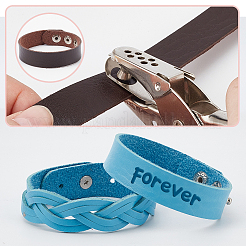 30шт 30-цветный браслет из плетеного шнура из искусственной кожи BJEW-AN0001-85