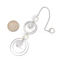 Стеклянные бусины и латунные подвесные ловцы солнца&nbsp;HJEW-JM04748