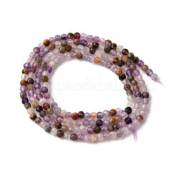 Нити бусин из натурального аметиста и кружевного агата&nbsp;G-L629-B08-2mm